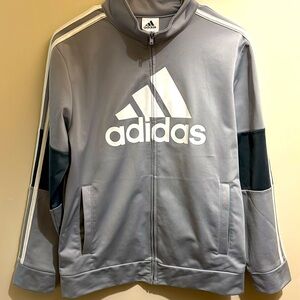Adidas boys grey warm up jacket